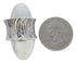 Southwestern Silver Bear Butterfly Turquoise Ring Size 8-1/4 PX41379