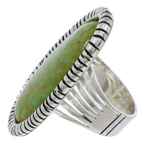 Turquoise And Silver Jewelry Southwestern Ring Size 4-3/4 PX41413