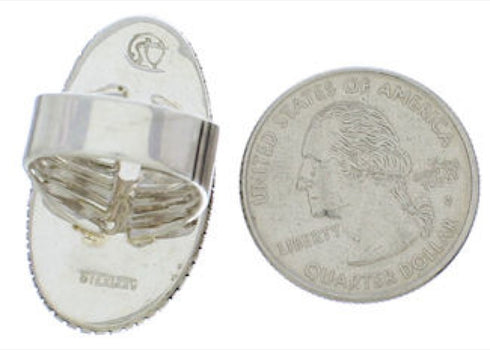 Turquoise And Silver Jewelry Southwestern Ring Size 4-3/4 PX41413