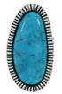 Southwestern Jewelry Sterling Silver Turquoise Ring Size 6-1/4 PX41466