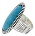 Southwestern Jewelry Sterling Silver Turquoise Ring Size 6-1/4 PX41466