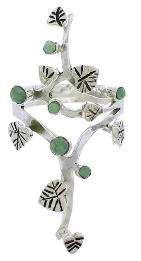 Southwest Turquoise Jewelry Sterling Silver Ring Size 5 EX22619