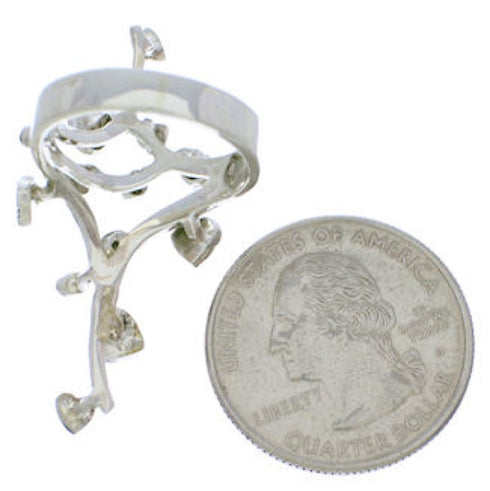 Turquoise And Genuine Sterling Silver Jewelry Ring Size 7-1/2 EX22630