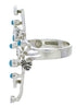 Turquoise Ring Southwestern Sterling Silver Jewelry Size 6-3/4 EX22717