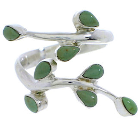 Turquoise Jewelry And Genuine Sterling Silver Ring Size 5-1/4 EX22797