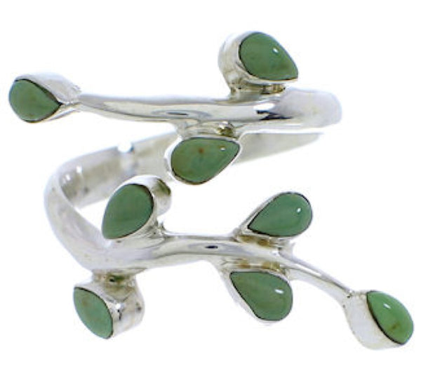 Turquoise Jewelry And Genuine Sterling Silver Ring Size 5-1/4 EX22797