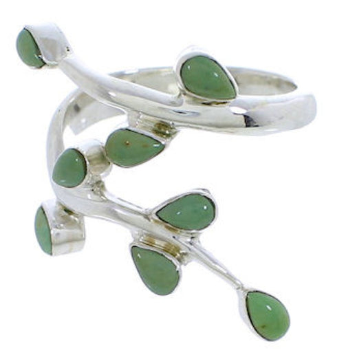 Turquoise Jewelry And Genuine Sterling Silver Ring Size 5-1/4 EX22797