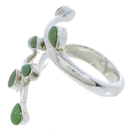 Turquoise Jewelry Sterling Silver Southwest Ring Size 6-3/4 EX22794