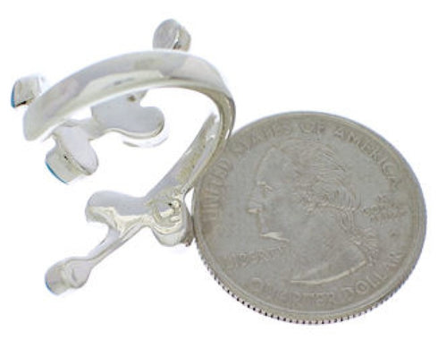 Southwestern Jewelry Turquoise Sterling Silver Ring Size 8-1/2 EX22885