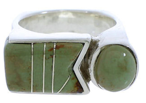 Genuine Sterling Silver And Turquoise Ring Size 4-3/4 UX39655