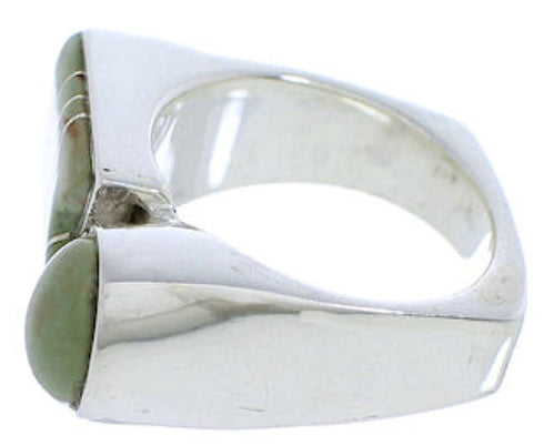 Genuine Sterling Silver And Turquoise Ring Size 4-3/4 UX39655