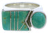 Southwestern Sterling Silver Turquoise Ring Size 5-1/4 UX39667