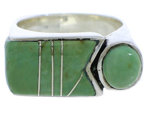 Genuine Sterling Silver Turquoise Ring Size 5-1/4 UX39669