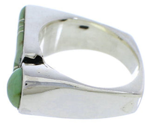 Genuine Sterling Silver Turquoise Ring Size 5-1/4 UX39669