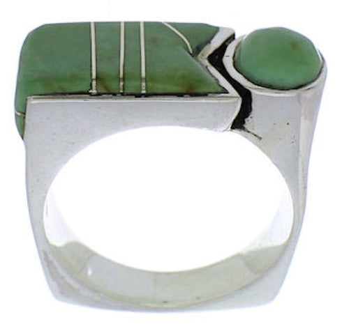 Genuine Sterling Silver Turquoise Ring Size 5-1/4 UX39669
