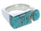 Southwest Sterling Silver Turquoise Jewelry Ring Size 5-1/4 UX39804