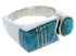 Southwest Turquoise And Sterling Silver Ring Size 8-1/4 UX39819