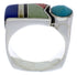 Genuine Sterling Silver Multicolor Ring Size 6-3/4 UX40061