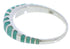 Southwest Turquoise Inlay Silver Ring Size 6-1/4 TX45439
