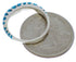 Silver Southwestern Turquoise Inlay Ring Size 6-3/4 TX45465