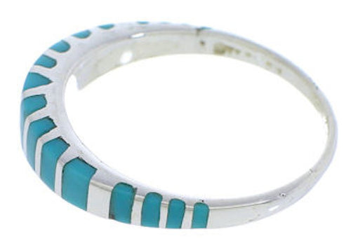 Authentic Silver Turquoise Southwestern Ring Size 4-3/4 TX45495