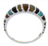 Multicolor Inlay Silver Southwest Ring Size 7-3/4 TX45562