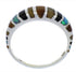 Multicolor Inlay Sterling Silver Ring Size 6-3/4 TX45556