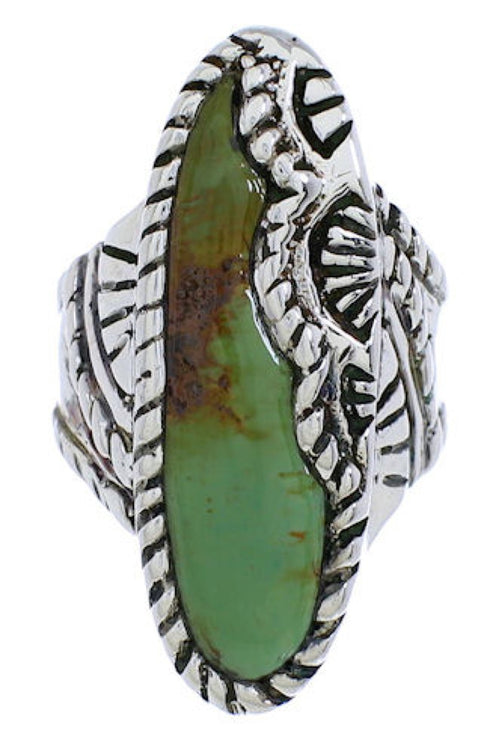 Turquoise Jewelry Sterling Silver Ring Size 7-3/4 FX22535