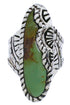 Turquoise Jewelry Sterling Silver Ring Size 7-3/4 FX22535