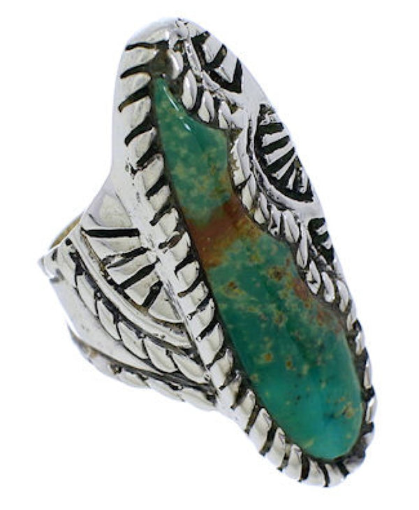 Turquoise Southwest Jewelry Sterling Silver Ring Size 5-1/4 FX22536