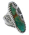Turquoise Southwest Jewelry Sterling Silver Ring Size 5-1/4 FX22536