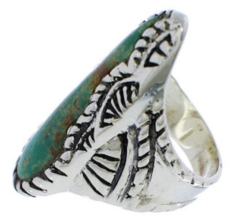 Turquoise Southwest Jewelry Sterling Silver Ring Size 5-1/4 FX22536