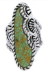 Turquoise Southwest Sterling Silver Ring Size 6 FX22537