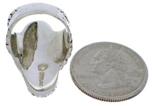 Turquoise Southwest Sterling Silver Ring Size 6 FX22537