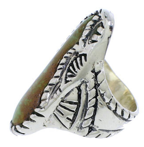 Southwest Genuine Sterling Silver Turquoise Ring Size 6-3/4 FX22541
