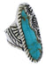 Southwest Turquoise Sterling Silver Ring Size 5-1/2 FX22544