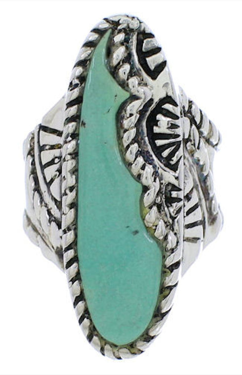 Turquoise Genuine Sterling Silver Jewelry Ring Size 5 FX22588