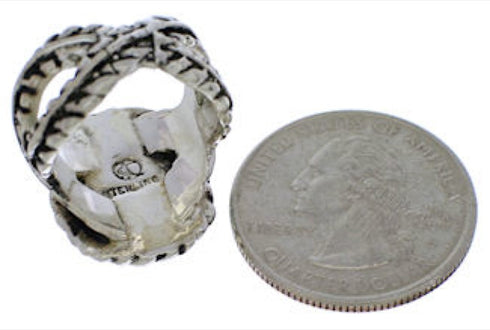 Turquoise Sterling Silver Ring Size 4-1/2 FX22728