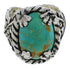 Southwest Sterling Silver Jewelry Turquoise Ring Size 6-1/2 FX22741