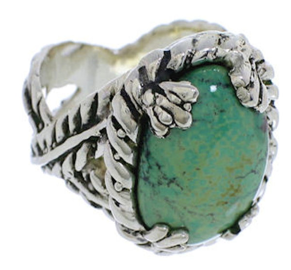 Southwest Sterling Silver Jewelry Turquoise Ring Size 5-1/2 FX22746