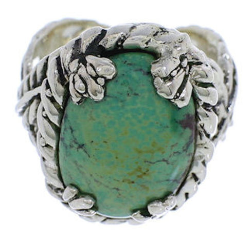 Southwest Sterling Silver Jewelry Turquoise Ring Size 5-1/2 FX22746