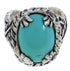 Genuine Sterling Silver Jewelry Turquoise Ring Size 5-3/4 FX22749