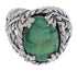 Authentic Silver Turquoise Ring Size 4-3/4 FX22754