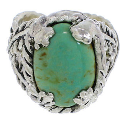 Turquoise Authentic Sterling Silver Ring Size 7-1/2 FX22757