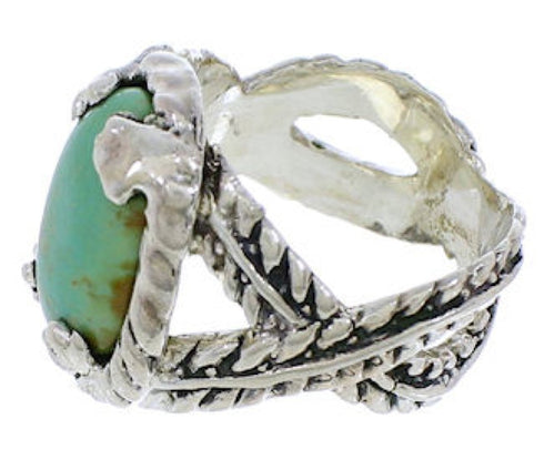 Turquoise Authentic Sterling Silver Ring Size 7-1/2 FX22757
