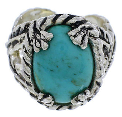 Turquoise Jewelry Sterling Silver Ring Size 7-1/4 FX22771