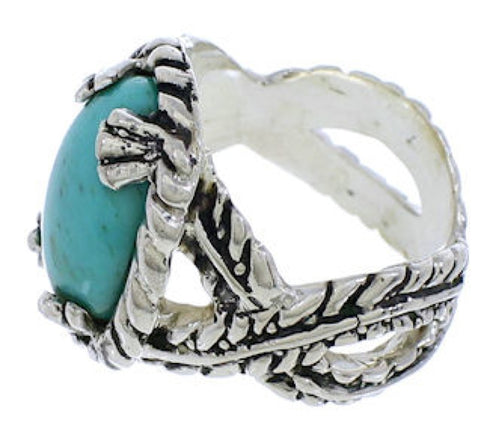 Turquoise Jewelry Sterling Silver Ring Size 7-1/4 FX22771
