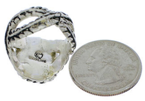 Turquoise Jewelry Sterling Silver Ring Size 7-1/4 FX22771