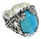 Sterling Silver Jewelry Turquoise Southwest Ring Size 6-3/4 FX22796