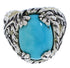 Turquoise And Sterling Silver Ring Size 7-1/4 FX22789